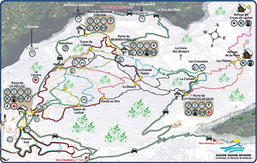 Plan des pistes ski de fond Saint Francois de Sales